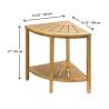 Buy cheap Versatile Indoor Outdoor Freestanding 2-Tier Bamboo Corner Shower Bench with Shelves from wholesalers