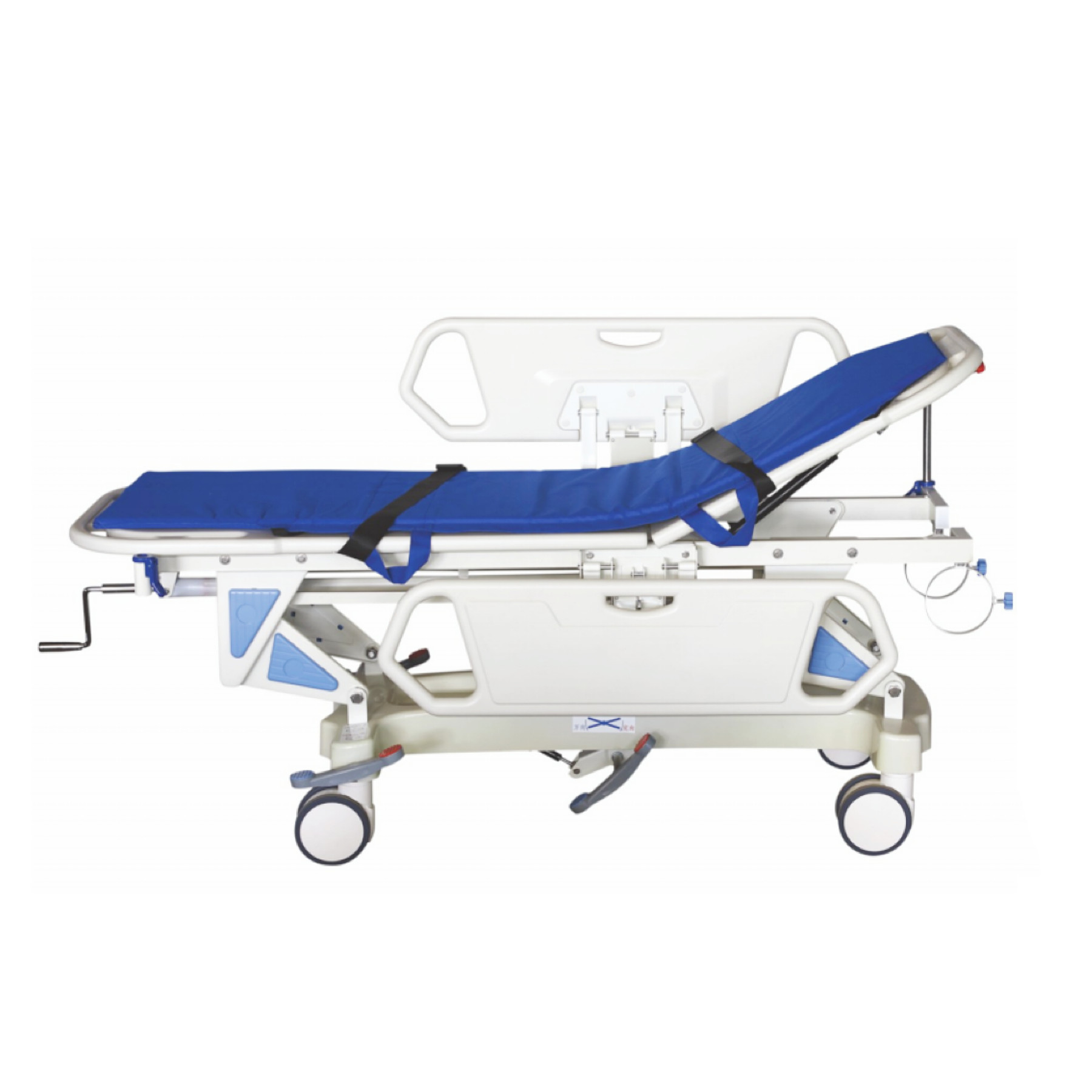 Manual Emergency Transport Stretcher Trolley Hospital Patient Transfer Central Brake