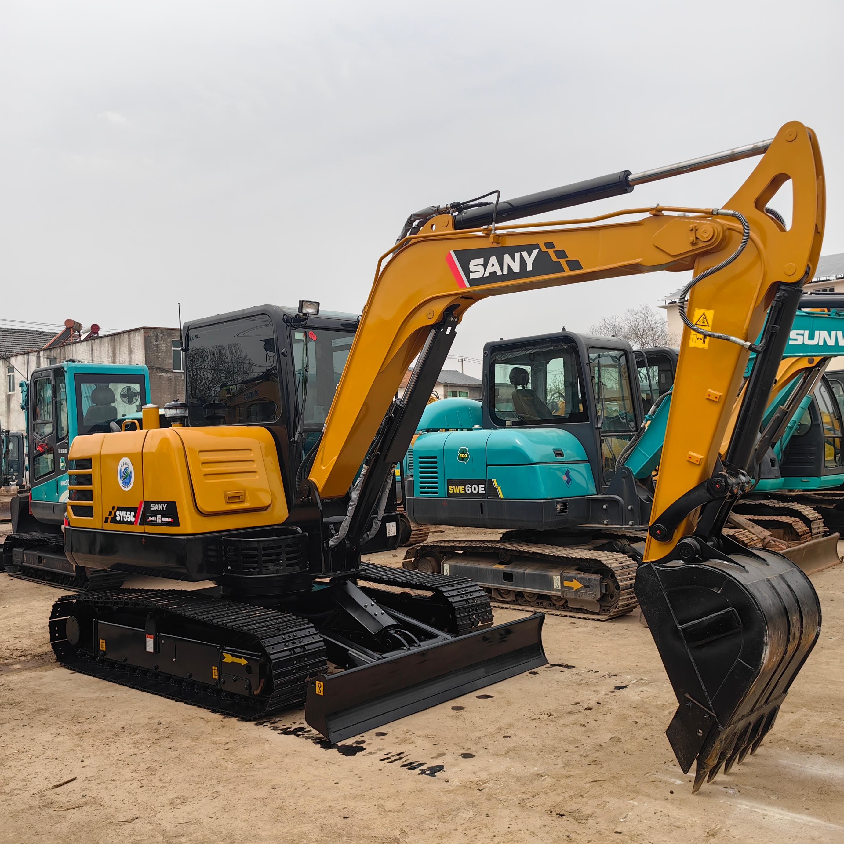 95% New Used SANY Excaavtors SY55C 5 Ton Mini Hydraulic Crawler Digger