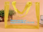PVC and non woven zippered apparel packaging bag, gift package bag with handle,