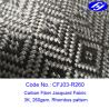 Buy cheap Rhombus Pattern 3K Twill Weave Carbon Fiber / Decoration Black Jacquard Fabric from wholesalers