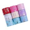 Buy cheap Blue Snowflake Pattern Polyester Organza Tulle Rolls Fabric 15.2cm from wholesalers