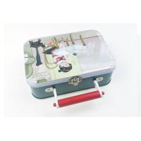 Buy cheap Wood Handle Kids Tin Lunch Box , Custom Print Vintage Empty Metal Tins product