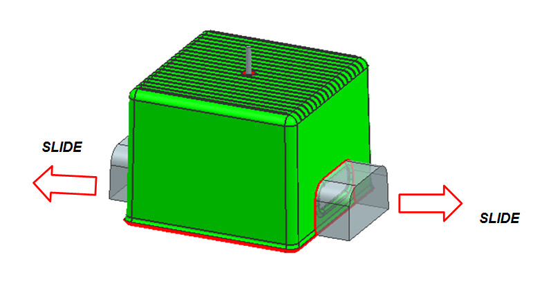 Two Size PET Resin Injection Moulded Components Clear Color High Polish Made by Steel Mold