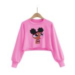Printing Design Women Sweatshirt Hoodie Colorful Casual Autumn Fleece