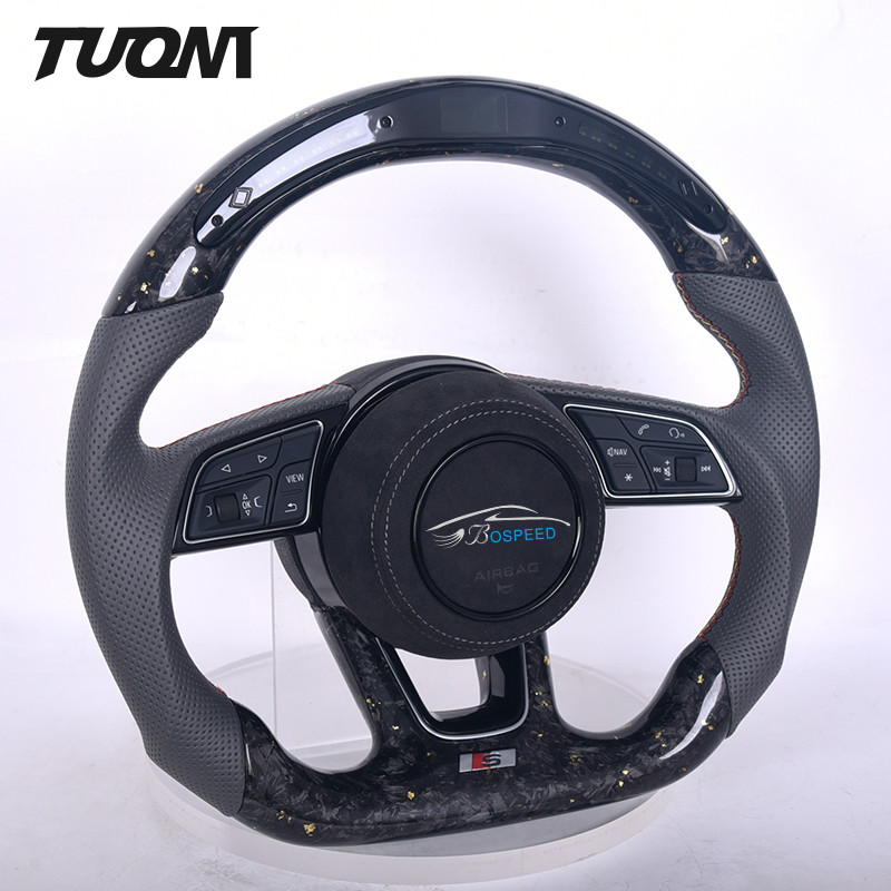 Audi RS3 RS4 RS5 RS6 S3 S4 S5 S6 S7 Carbon Fiber Steering Wheel With LED Display