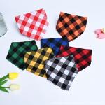 Small Medium Large Dogs Puppies Buffalo Plaid Dog Bandana 100% Cotton