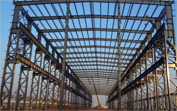 Buy cheap Prefab Steel Industrial Building / Steel Frame Industrial Buildings Construction from wholesalers