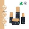 Buy cheap 125ml Black Glass Skincare Glass Bottles Jars Glass Skin Care Packaging With Bamboo Lids from wholesalers