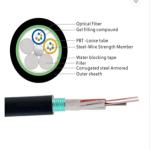 4 8 Double core simplex patch cord flat 12 core multi mode fiber optic cable