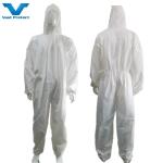 OEM Accepted Disposable Hooded Microporous Coveralls Without Footscover