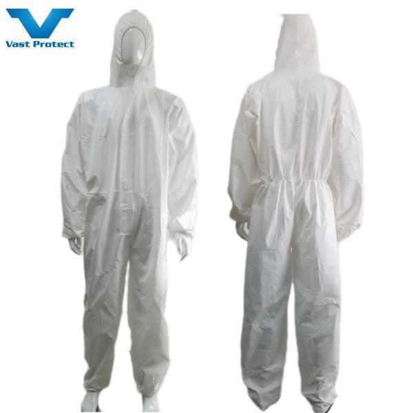 OEM Accepted Disposable Hooded Microporous Coveralls Without Footscover