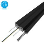 FTTH Aerial Fiber Optic Cable 2core Outdoor Drop Fiber Cable With LSZH Black