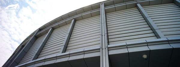 Buy cheap School Curtain Wall Louvers Polyester Coating Customized Color for Office from wholesalers