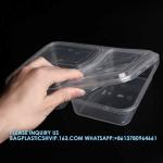 4 Compartment Disposable Meal Prep Container Microwave Lunch Fast Food Pp