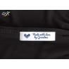 Buy cheap Sewing Garment Fabric Material Woven Clothing Labels Embroidered Blue On White from wholesalers