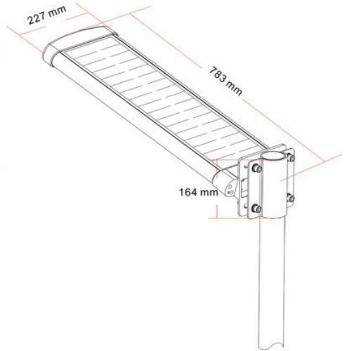 60w all in one integrated solar LED street light with IP 65