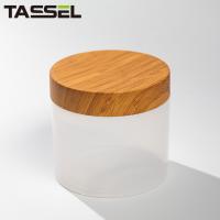 Buy cheap 500g 17oz Cream Airless Pump Jar Dispenser Wooden Effect Cap For Gel Body Care product