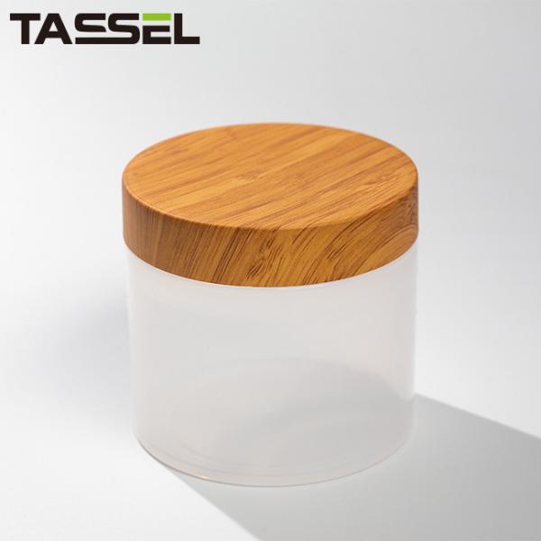 Buy cheap 500g 17oz Cream Airless Pump Jar Dispenser Wooden Effect Cap For Gel Body Care from wholesalers