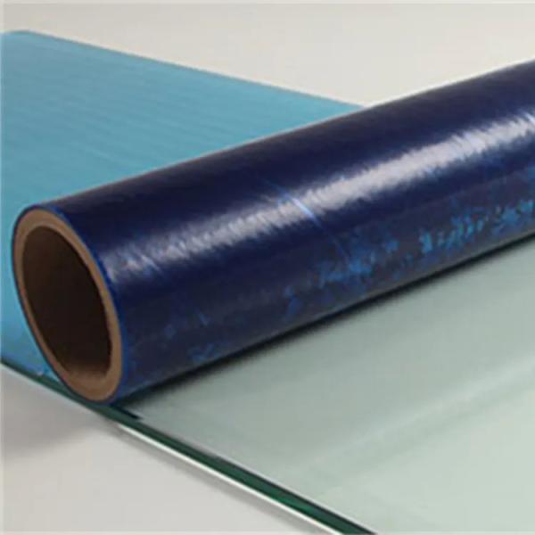Buy cheap Chinese Manufacturing Factory Outlets Free Sample Best Price Blue Transparent PE Plastic Film For Glass Window Or Door from wholesalers