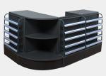 Wooden Chinese Pharmacy Store Display Cashier Drug Shelf Multi Functional Bar