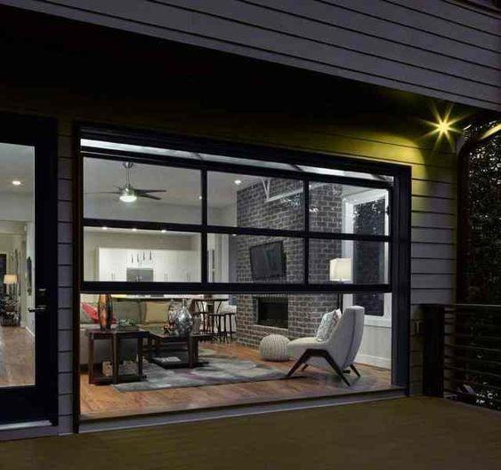 Buy cheap 380V Automatic Garage Door Black Sectional Panel 5mm Frosted Glass from wholesalers