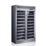 Full 304 200 Bottles Stainless Steel Wine Fridge Commercial Cooler Cabinet