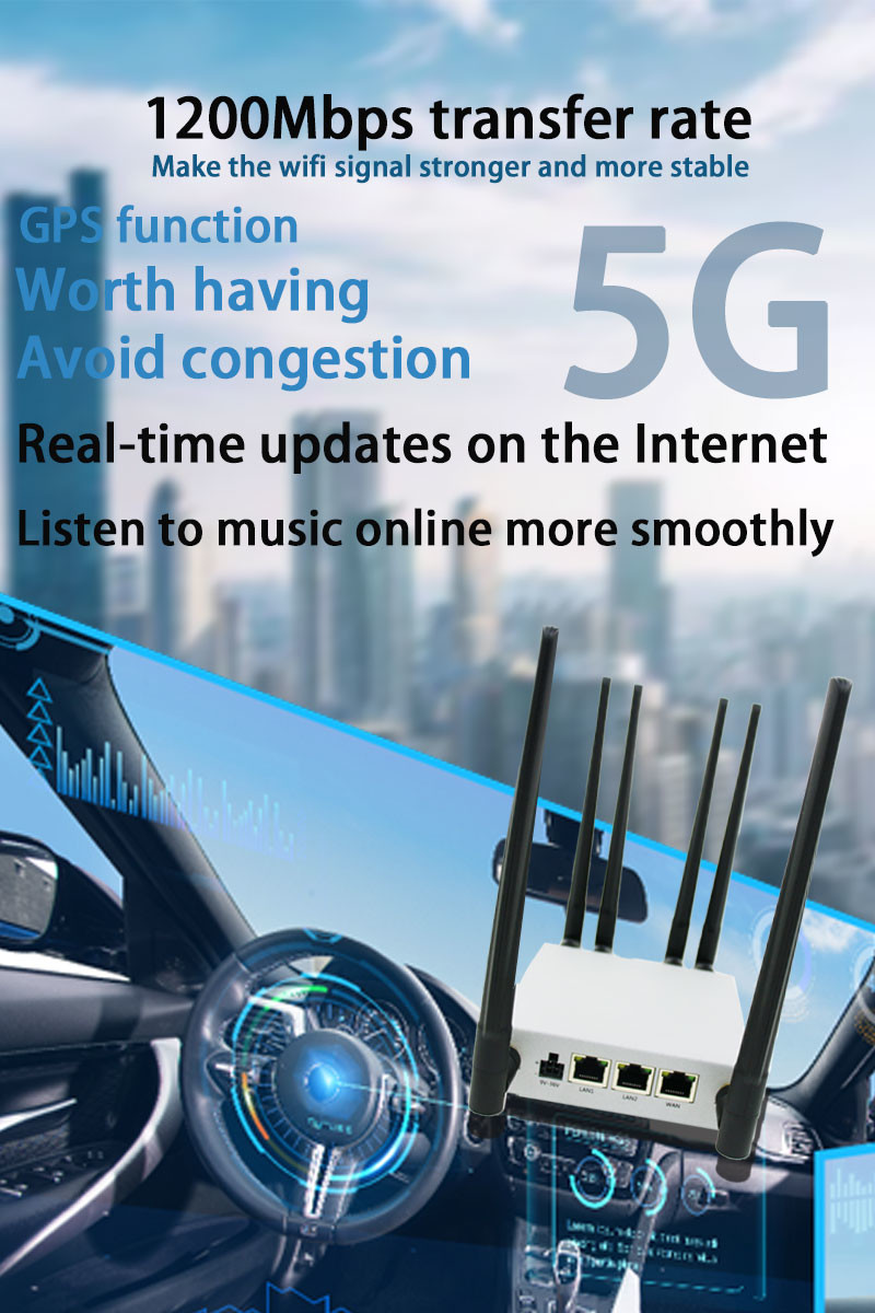 1200Mbps 5G Industrial Router 5g Vehicle Router Chipset MT7621A