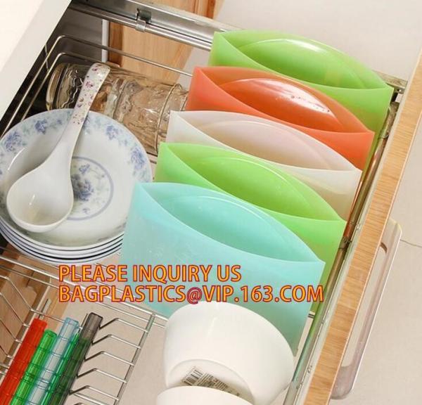 Buy cheap Reusable Silicone Food Storage Bag Washable Silicone Fresh Bag for Fruits Vegetables Meat Preservation bagease bagplasti from wholesalers