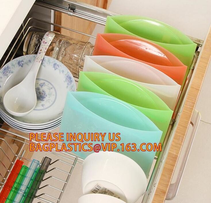 Reusable Storage Bags Silicone Food Preservation Bag, Eco Friendly and BPA Free, Airtight Seal Food Storage Fit Versatil