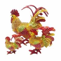 Buy cheap Art Collectible Metal Rooster Statue Trinket Box Roosters on Old Metal Trinket product