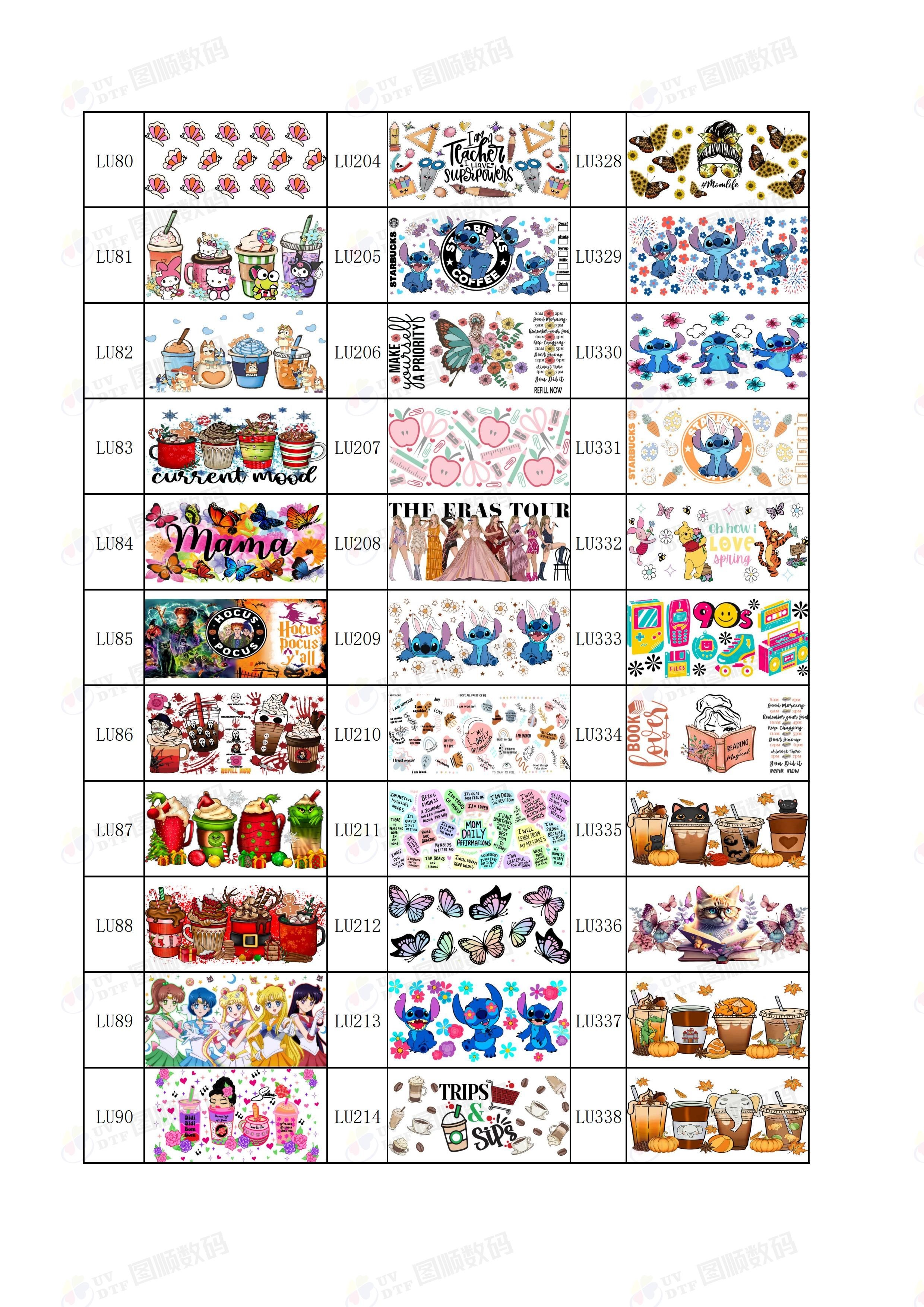 UV DTF Cup Wrap Transfers 9.3*4.1 Inches For Metal Packaging