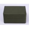 Buy cheap High End Green Leather Single Watch Box Embossing Logo Craft Custom Size from wholesalers