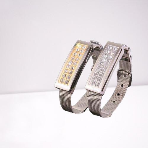 Quality Metal Shell Silicone Wristband USB Flash Drive Bracelet Leather 32GB 128GB for sale