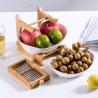 Buy cheap White Green 2 3 Tier Ceramic Fruit Bowl With Bamboo Wood Stand For Kitchen Counter from wholesalers