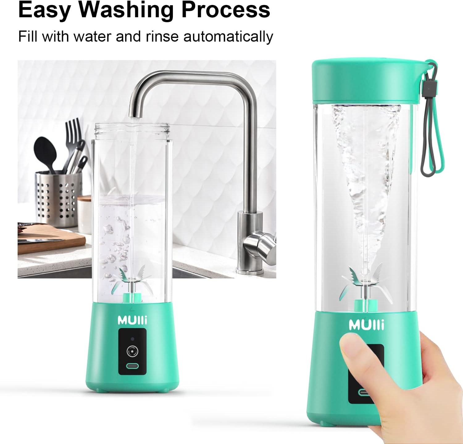 Braising Cups for Smoothie and Shakes Mini Blender with Six Blades for Baby Food Travel Gym and More