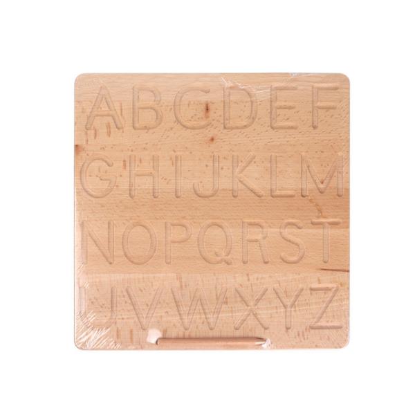 Double-sided Letter Tracking Board,Wooden Alphabet Tracing Board from Montessori