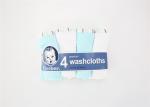 Pure cotton Fabric Baby Bath Washcloths Breathable Suitable Dry 9x9"