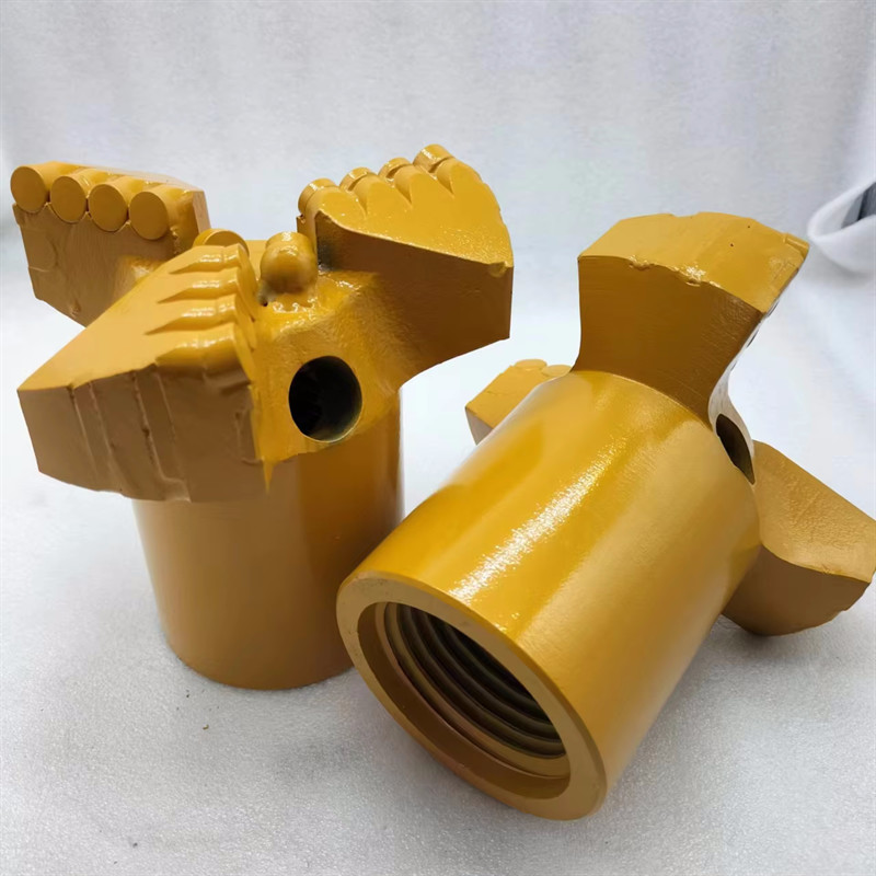 Steel PDC Drill Bit Three-Wing Concave Coreless Button Bit for Coal Mining and Well Drilling