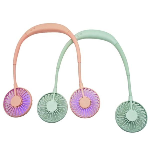 Buy cheap Rechargeable LED Light Hanging Neck USB Charging Mini Fan from wholesalers