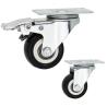 Buy cheap Small Size 1.5" Soft Wheel PVC Casters Top Plate Swivel Castors For Cabinets from wholesalers