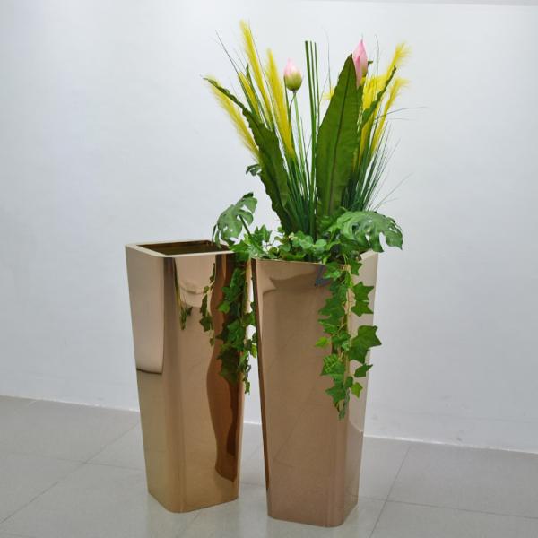 Buy cheap Custom Color Smooth Stainless Steel Flowerpot from wholesalers