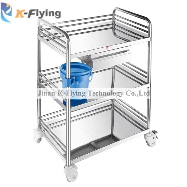 Buy cheap Stainless Steel Hospital Furniture 3 Tiers Treatment Medical Trolley Cart from wholesalers