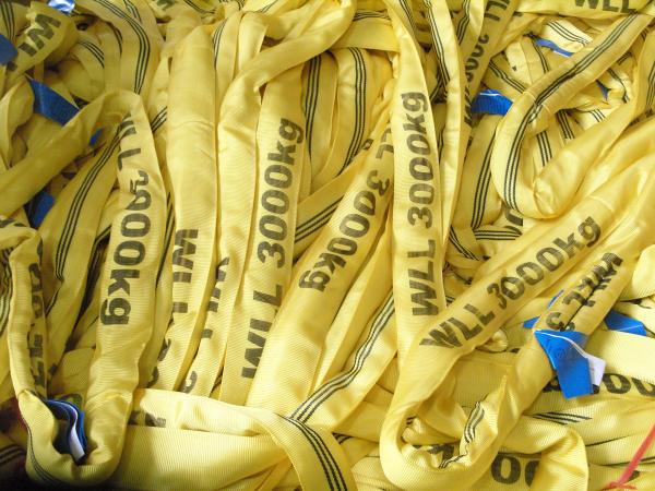 Buy cheap Yellow 3T Polyester Lifting Sling Crane Lifting Straps For Cargo / Crane from wholesalers