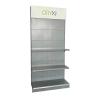 Buy cheap Shanghai Xingye Shelf Supplier Custom Logo Silver Gray Color Exhibition Shelf Display Racks Supermarket Shelves from wholesalers