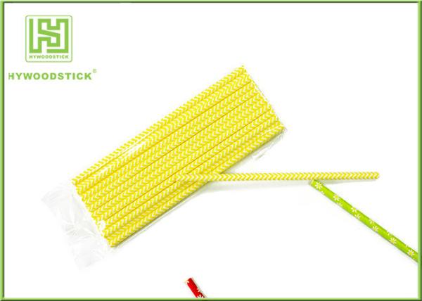 Christmas Festival Striped Paper Straws , Colorful Flexible Paper Cocktail