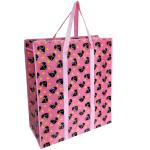 Laminated Non Woven Pp Grocery Shopping Bag Zip Bags Long Handle Reusable Tote
