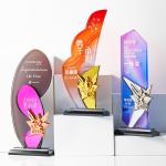 Wholesale Custom Colorful Acrylic Award Trophy Plexiglas Plaque with UV printing