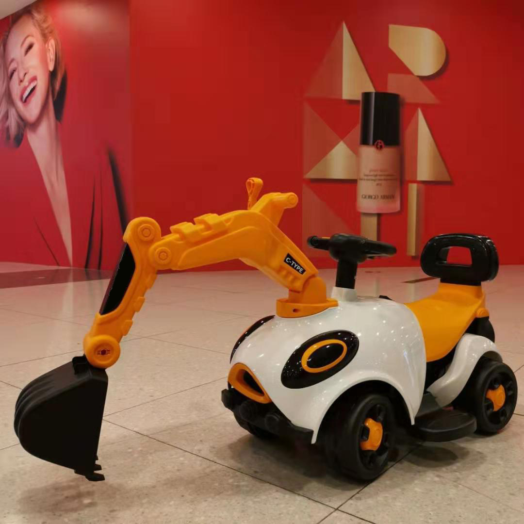 Children's Plastic Electric Excavator Outdoor Car With Battery Toy Car Motor 6V380*1