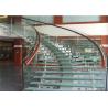 Buy cheap Wood Glass Tread Stainless Steel Curved Stair Circular Staircases from wholesalers